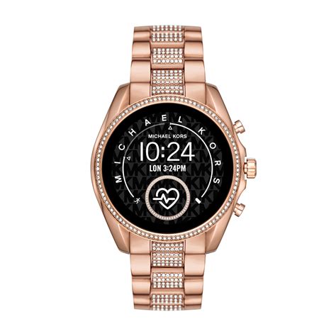 michael kors smart watch with diamonds|michael kors black diamond watch.